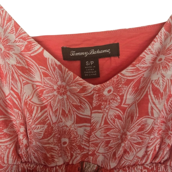 Tommy Bahama Women's Coral Floral Casual Dress - Picture 2 of 5